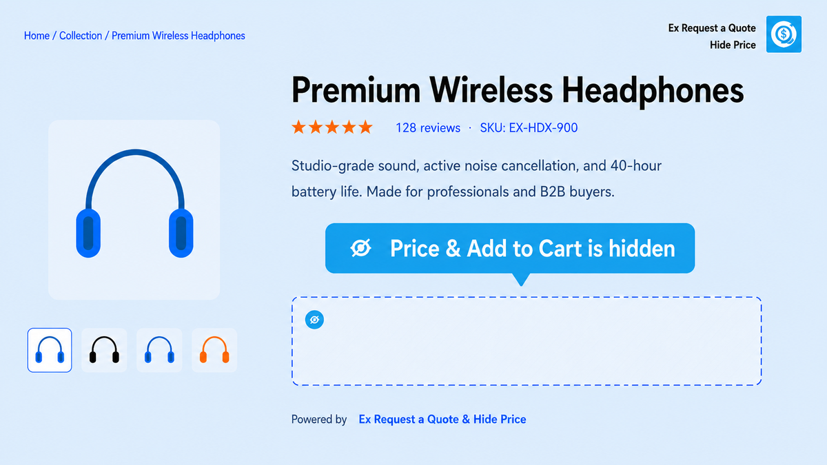 Hide Price & Add to Cart